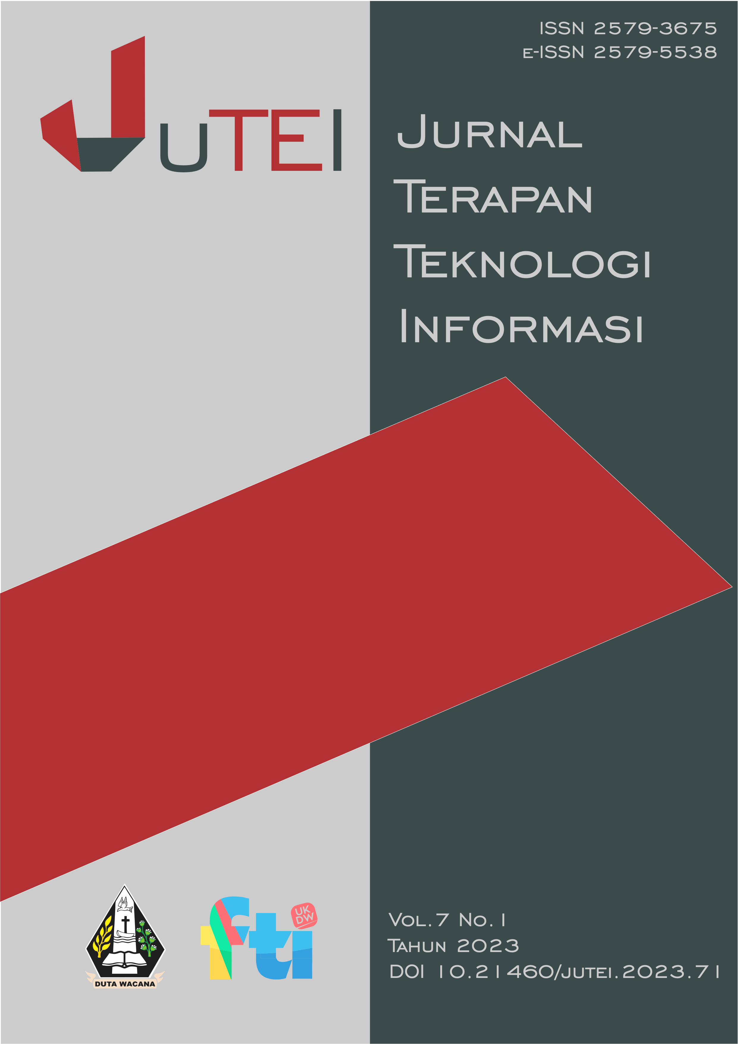 					View Vol. 7 No. 1 (2023): Jurnal Terapan Teknologi Informasi
				