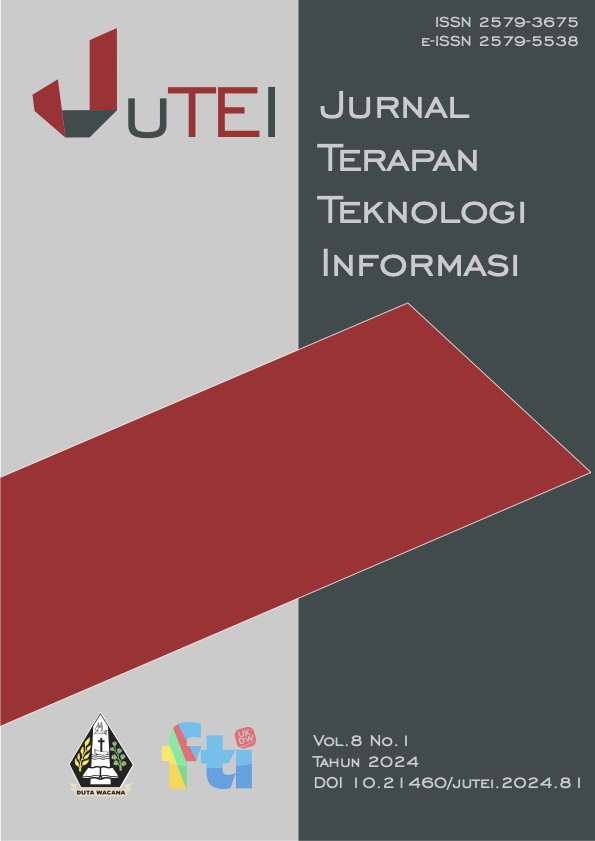 					View Vol. 8 No. 1 (2024): Jurnal Terapan Teknologi Informasi
				